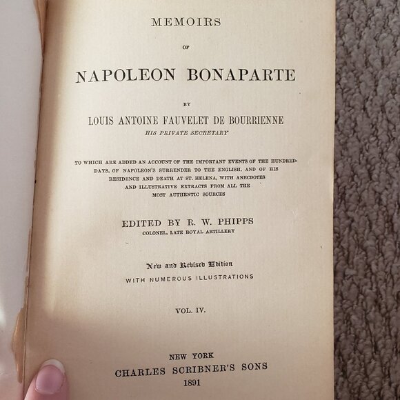 1891 Memoirs of Napoleon Bonaparte Vol IV illustrated antique hardcover book - Picture 7 of 8